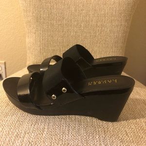 Lauren Ralph Lauren black wedge sandal